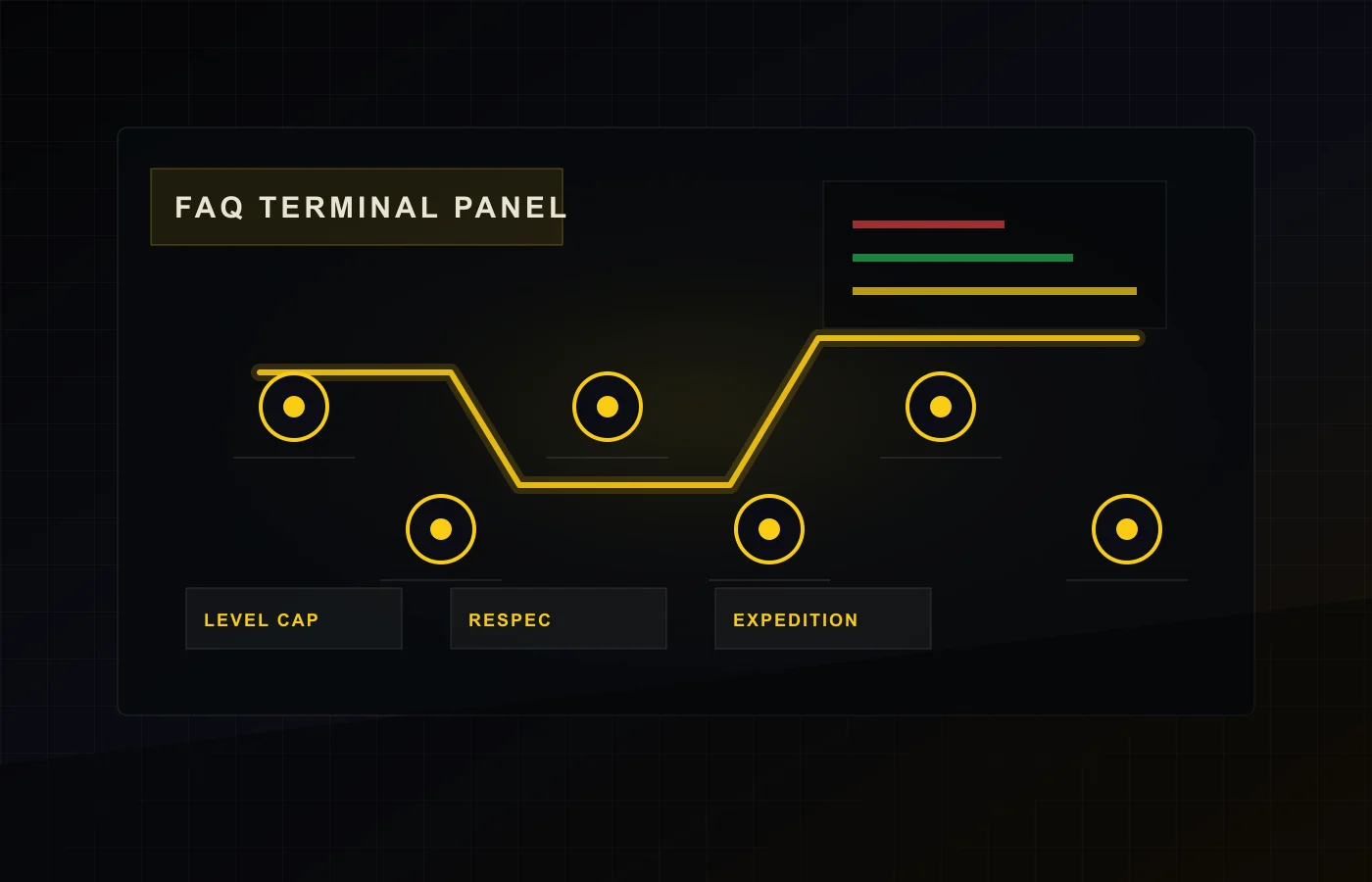 Sci-fi terminal interface showing Arc Raiders skill tree questions and answers